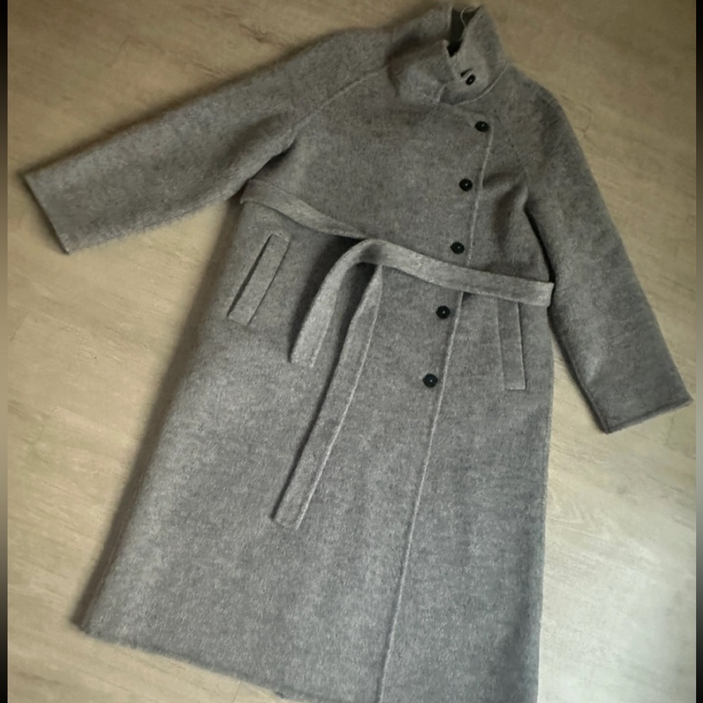 Women's Gray Cashmere Wool Coat